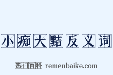 小痴大黠反义词是什么意思的图片